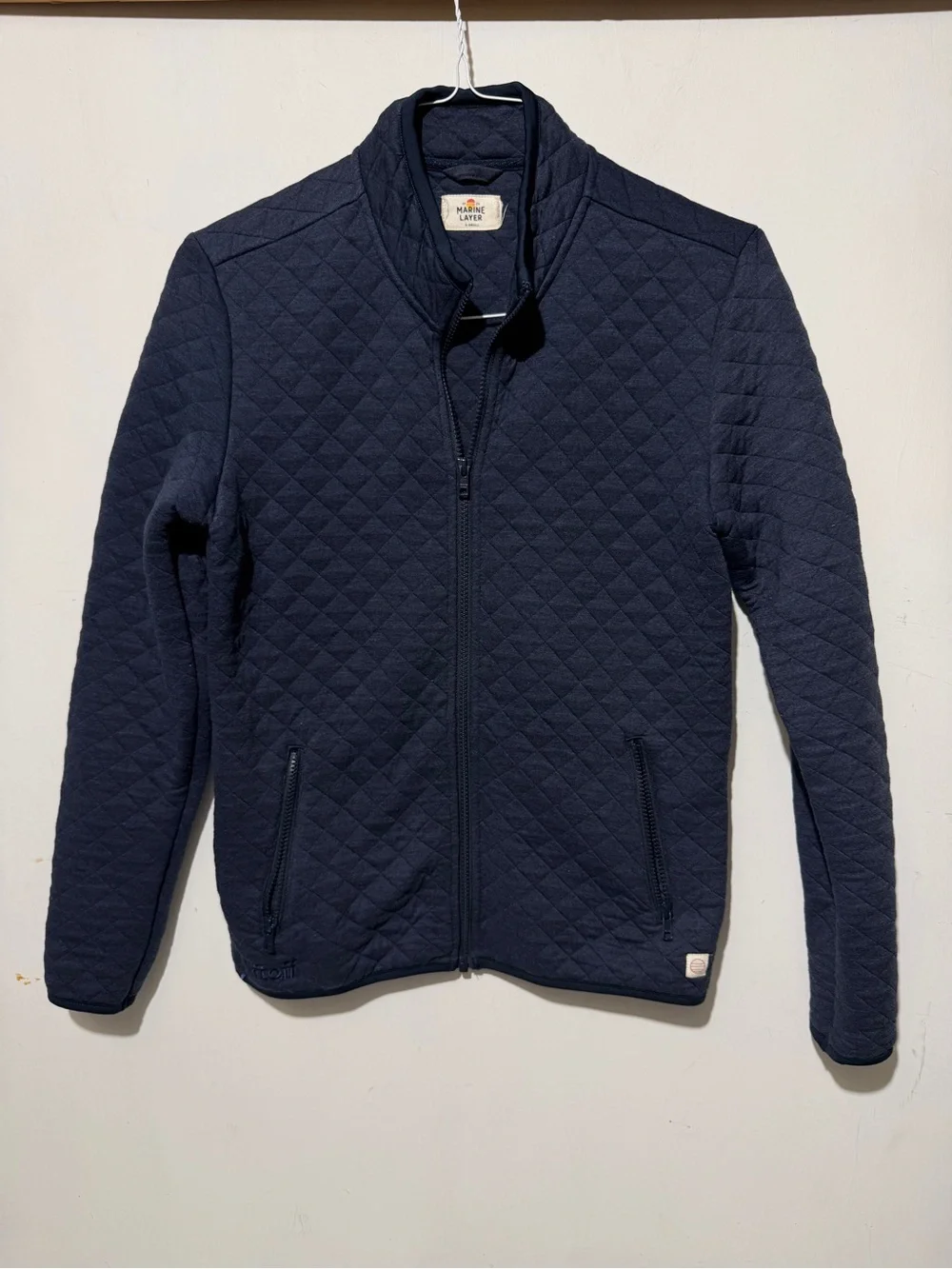 Marine Layer Men's Corbet Quilted Full-Zip Jacket Navy Blue Size XS